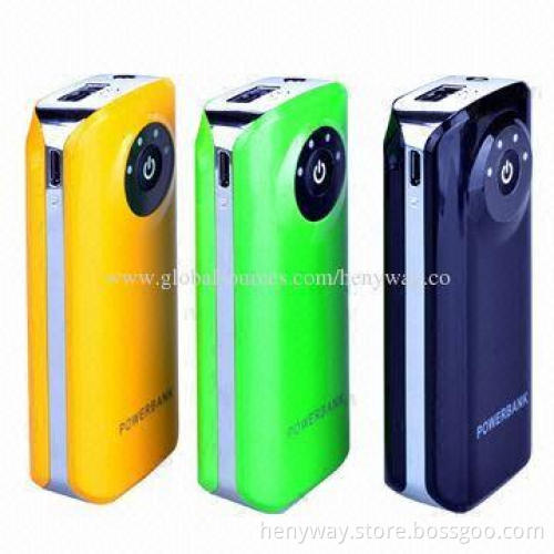 Portable Chargers/Power Banks with 5,200mAh Li-ion Battery, 5V Voltage